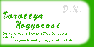 dorottya mogyorosi business card